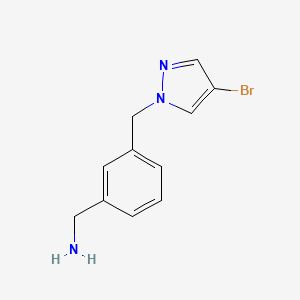 (3-((4-Bromo-1H-pyrazol-1-yl)methyl)phenyl)methanamine