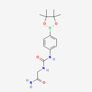 2-(3-(4-(4,4,5,5-Tetramethyl-1,3,2-dioxaborolan-2-yl)phenyl)ureido)acetamide