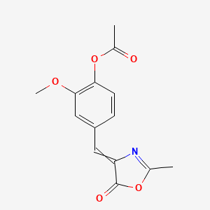 5(4H)-Oxazolone, 4-[[4-(acetyloxy)-3-methoxyphenyl]methylene]-2-methyl-