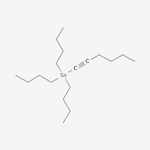 molecular formula C18H36Sn B8499442 Stannane, tributyl-1-hexynyl- CAS No. 35864-20-1