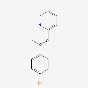 molecular formula C14H12BrN B8499705 2-[2-(4-Bromophenyl)prop-1-en-1-yl]pyridine CAS No. 58754-30-6