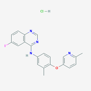 4-Quinazolinamine,6-iodo-n-[3-methyl-4-[(6-methyl-3-pyridinyl)oxy]phenyl]-,hydrochloride