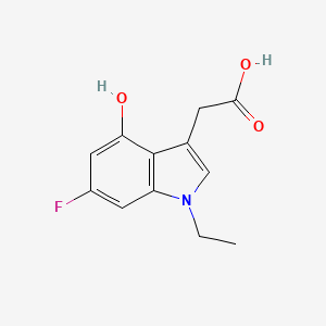 2-(1-ethyl-6-fluoro-4-hydroxy-1H-indol-3-yl)acetic acid