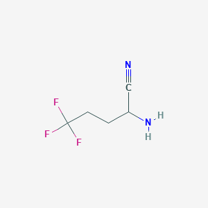 2-Amino-5,5,5-trifluoropentanenitrile