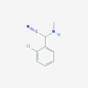 molecular formula C9H9ClN2 B8499869 2-(2-Chlorophenyl)-2-(methylamino)acetonitrile 