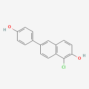 1-Chloro-6-(4-hydroxyphenyl)-2-naphthol