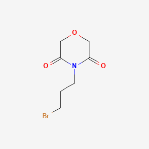 molecular formula C7H10BrNO3 B8499915 4-(3-Bromo-propyl)-morpholine-3,5-dione 