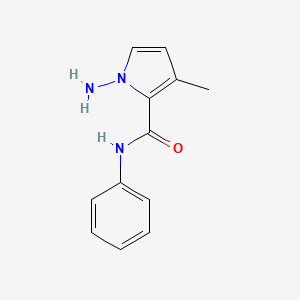 molecular formula C12H13N3O B8499958 1-amino-3-methyl-N-phenyl-1H-pyrrole-2-carboxamide 