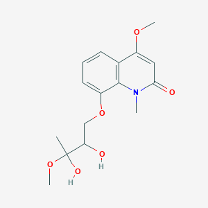 molecular formula C16H21NO6 B000085 8-(2,3-Dihydroxy-3-methoxybutoxy)-4-methoxy-1-methylquinolin-2(1H)-one CAS No. 2520-38-9