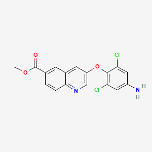 molecular formula C17H12Cl2N2O3 B8500000 methyl 3-(4-amino-2,6-dichlorophenoxy)quinoline-6-carboxylate 