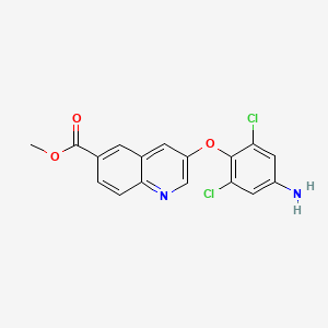 3-(4-Amino-2,6-dichloro-phenoxy)-quinoline-6-carboxylic acid methyl ester
