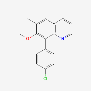 molecular formula C17H14ClNO B8500008 8-(4-Chlorophenyl)-7-methoxy-6-methylquinoline 
