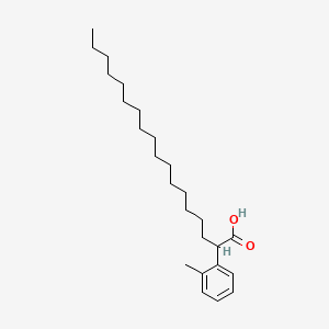 molecular formula C25H42O2 B8500032 2-(2-Methylphenyl)octadecanoic acid CAS No. 61490-44-6
