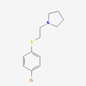 molecular formula C12H16BrNS B8500040 1-[2-(4-Bromo-phenylsulfanyl)-ethyl]-pyrrolidine 