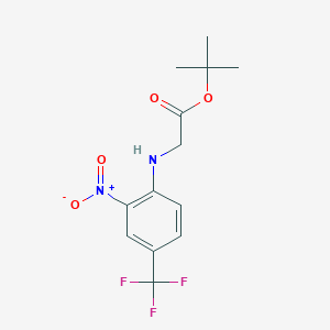 molecular formula C13H15F3N2O4 B8500242 Tert-butyl (2-nitro-4-trifluoromethyl-phenylamino)-acetate 