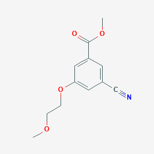 molecular formula C12H13NO4 B8500373 Benzoic acid, 3-cyano-5-(2-methoxyethoxy)-, methyl ester CAS No. 453565-77-0