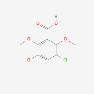 molecular formula C10H11ClO5 B8500393 3-Chloro-2,5,6-trimethoxybenzoic acid 