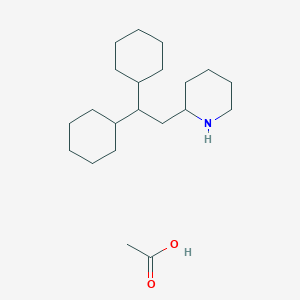 2-(2,2-Dicyclohexylethyl)piperidine acetate