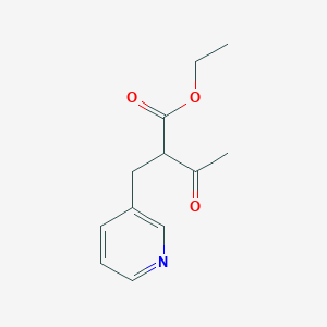 molecular formula C12H15NO3 B8500560 Ethyl 3-oxo-2-(3-pyridylmethyl)butanoate 