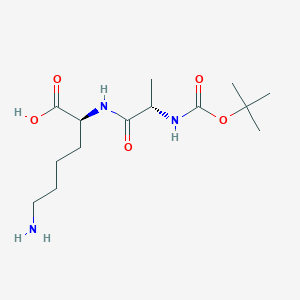 molecular formula C14H27N3O5 B8500568 N-(tert-Butoxycarbonyl)-L-alanyl-L-lysine CAS No. 185044-52-4