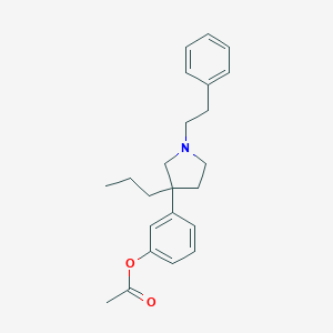 molecular formula C23H29NO2 B085006 3-(1-Phenethyl-3-propyl-3-pyrrolidinyl)phenol acetate CAS No. 13712-53-3