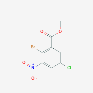 molecular formula C8H5BrClNO4 B8500986 Methyl 2-bromo-5-chloro-3-nitrobenzoate 