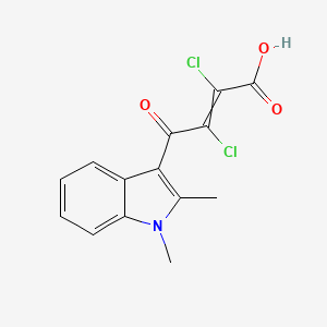 4-(1,2-Dimethyl-3-indolyl)-2,3-dichloro-4-oxo-2-butenoic acid