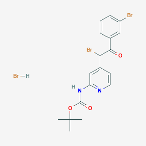 2-Bromo-1-(3-bromophenyl)-2-[2-(boc-amino)-4-pyridyl]ethanone hydrocbromide