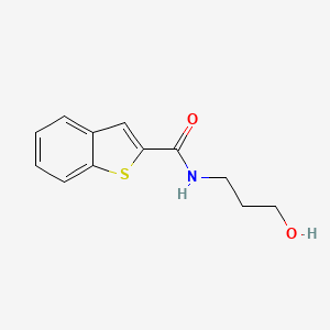 molecular formula C12H13NO2S B8501254 N-(3-hydroxypropyl)-1-benzothiophene-2-carboxamide 