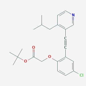 Tert-butyl{4-chloro-2-[(4-isobutylpyridin-3-yl)ethynyl]phenoxy}acetate