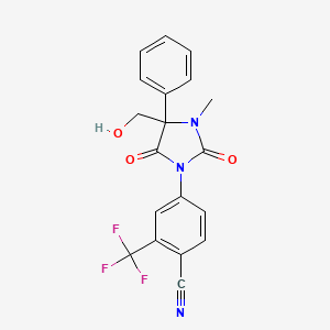 4-[2,5-Dioxo-4-hydroxymethyl-3-methyl-4-phenylimidazolidin-1-yl]-2-trifluoromethylbenzonitrile