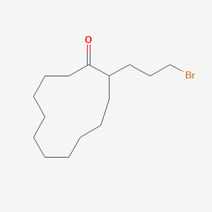 molecular formula C15H27BrO B8501280 2-(3-Bromopropyl)cyclododecan-1-one CAS No. 80007-43-8