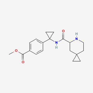 molecular formula C19H24N2O3 B8501286 Methyl 4-(1-(6-azaspiro[2.5]octane-5-carboxamido)cyclopropyl)benzoate 