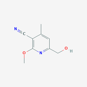molecular formula C9H10N2O2 B8501305 6-(Hydroxymethyl)-2-methoxy-4-methylnicotinonitrile 