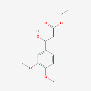 molecular formula C13H18O5 B8501327 Ethyl 3-(3,4-dimethoxyphenyl)-3-hydroxypropanoate 