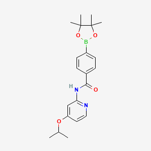 molecular formula C21H27BN2O4 B8501355 N-(4-propan-2-yloxypyridin-2-yl)-4-(4,4,5,5-tetramethyl-1,3,2-dioxaborolan-2-yl)benzamide 