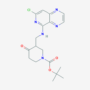 molecular formula C18H22ClN5O3 B8501413 tert-butyl 3-[[(7-chloropyrido[3,4-b]pyrazin-5-yl)amino]methyl]-4-oxopiperidine-1-carboxylate 