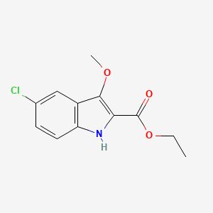 molecular formula C12H12ClNO3 B8501466 Ethyl 5-chloro-3-methoxy-1H-indole-2-carboxylate CAS No. 153501-19-0