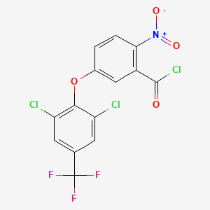 5-[2,6-Dichloro-4-(trifluoromethyl)phenoxy]-2-nitrobenzoyl chloride