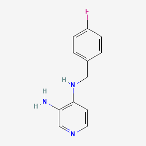 molecular formula C12H12FN3 B8501612 N4-[(4-fluorophenyl)-methyl]-3,4-pyridinediamine 