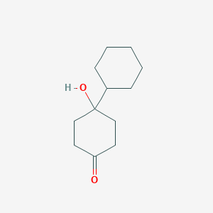 molecular formula C12H20O2 B8501620 4-Cyclohexyl-4-hydroxycyclohexanone 
