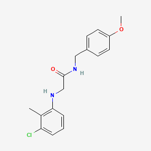 molecular formula C17H19ClN2O2 B8501627 N2-(3-chloro-2-methylphenyl)-N-(4-methoxybenzyl)glycinamide 