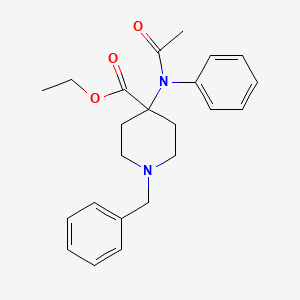 molecular formula C23H28N2O3 B8501663 ethyl 4-(N-acetylanilino)-1-benzylpiperidine-4-carboxylate 