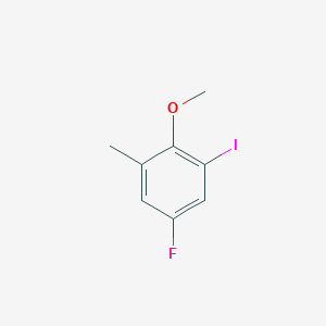 molecular formula C8H8FIO B8501673 1-Fluoro-3-iodo-4-methoxy-5-methyl-benzene 