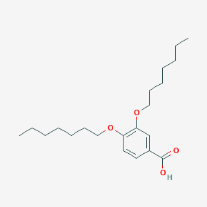 molecular formula C21H34O4 B8501680 3,4-Bis(heptyloxy)benzoic acid 