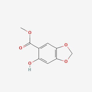 molecular formula C9H8O5 B8501769 Methyl 6-hydroxy-1,3-benzodioxole-5-carboxylate 