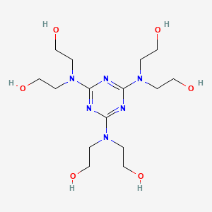 molecular formula C15H30N6O6 B8501809 2,2',2'',2''',2'''',2'''''-(1,3,5-triazine-2,4,6-triyl)tris(azanetriyl)hexaethanol CAS No. 4403-08-1
