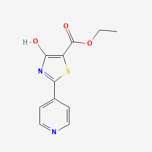 molecular formula C11H10N2O3S B8501875 Ethyl 4-hydroxy-2-(4-pyridyl)-thiazole-5-carboxylate 