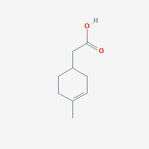molecular formula C9H14O2 B8502219 3-Cyclohexene-1-acetic acid, 4-methyl- CAS No. 7086-66-0
