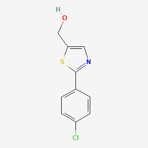 molecular formula C10H8ClNOS B8502302 [2-(4-Chlorophenyl)thiazol-5-yl]methanol 